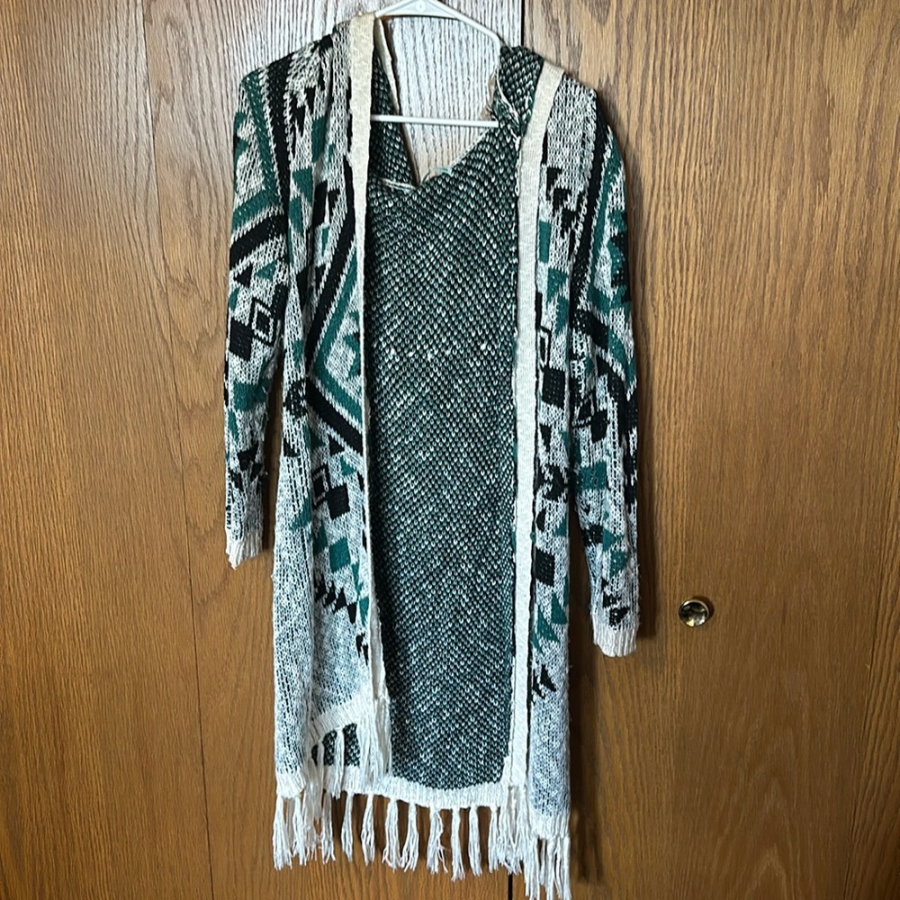 Maurice’s long Aztec print soft knit cardigan